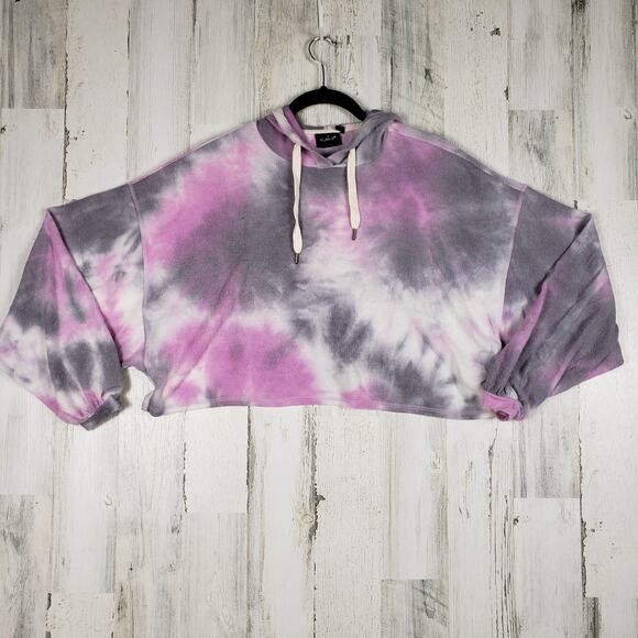 Out From Under Urban Outfitters Tie Dye Crop Hoodie Sweatshirt Women's Size XS - Picture 1 of 11